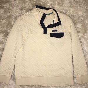 WHITE QUILTED PATAGONIA PULL OVER